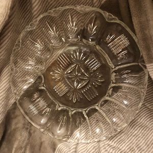 Vintage federal glass deviled eggs plater
